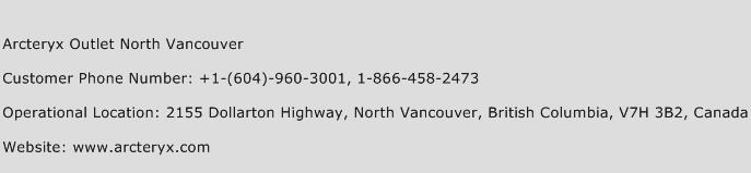 Arcteryx Outlet North Vancouver Phone Number Customer Service