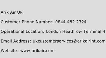 Arik Air Uk Phone Number Customer Service
