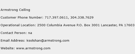 Armstrong Ceiling Phone Number Customer Service