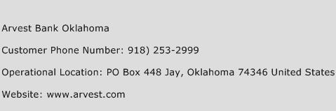Arvest Bank Oklahoma Phone Number Customer Service