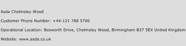 Asda Chelmsley Wood Phone Number Customer Service