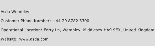Asda Wembley Phone Number Customer Service