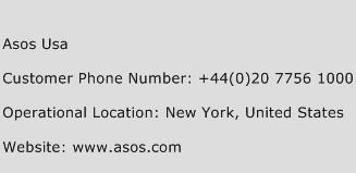 Asos USA Phone Number Customer Service