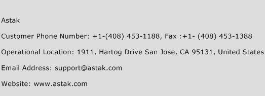 Astak Phone Number Customer Service