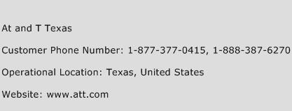 At and T Texas Phone Number Customer Service