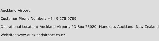 Auckland Airport Phone Number Customer Service