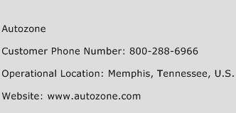 Autozone Phone Number Customer Service