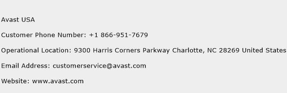 Avast USA Phone Number Customer Service