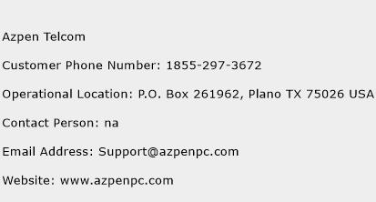 Azpen Telcom Phone Number Customer Service