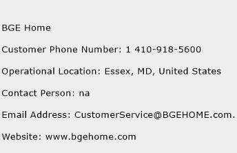 BGE Home Number | BGE Home Customer Service Phone Number | BGE Home Contact Number | BGE Home ...