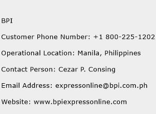 BPI Contact Number | BPI Customer Service Number | BPI Toll Free Number