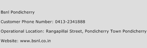 BSNL Pondicherry Phone Number Customer Service