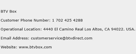 BTV Box Phone Number Customer Service
