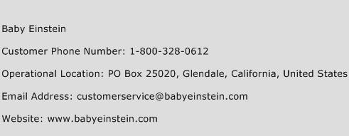 Baby Einstein Phone Number Customer Service