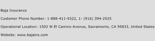Baja Insurance Phone Number Customer Service