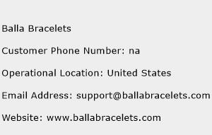 Balla Bracelets Phone Number Customer Service