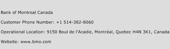 Bank Of Montreal Canada Phone Number Customer Service