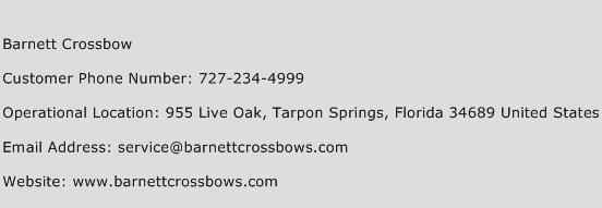 Barnett Crossbow Phone Number Customer Service