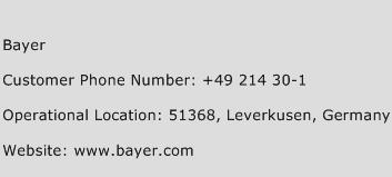 Bayer Phone Number Customer Service