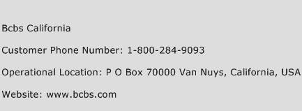Bcbs California Phone Number Customer Service