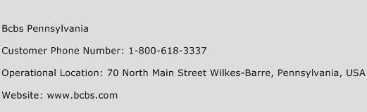 Bcbs Pennsylvania Phone Number Customer Service