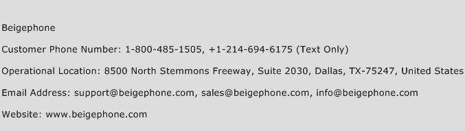 Beigephone Phone Number Customer Service