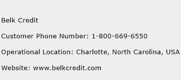 Belk Credit Phone Number Customer Service