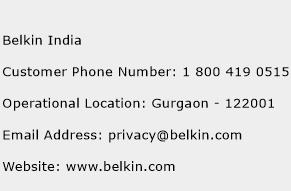 Belkin India Phone Number Customer Service