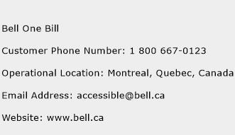 Bell One Bill Phone Number Customer Service