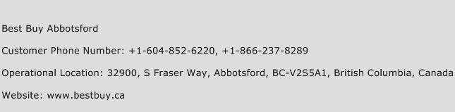 Best Buy Abbotsford Phone Number Customer Service