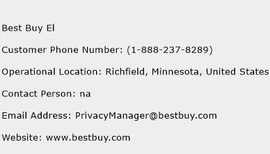 Best Buy El Phone Number Customer Service