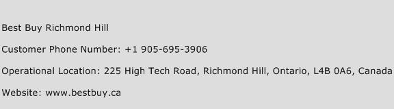Best Buy Richmond Hill Phone Number Customer Service
