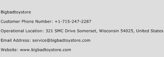 Bigbadtoystore Phone Number Customer Service