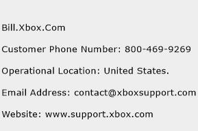 Bill.Xbox.Com Phone Number Customer Service