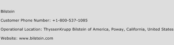 Bilstein Phone Number Customer Service