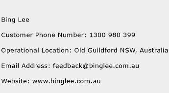 Bing Lee Phone Number Customer Service