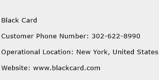 Black Card Phone Number Customer Service