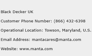 Black Decker UK Phone Number Customer Service