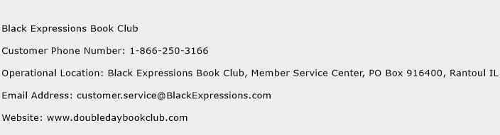 Black Expressions Book Club Phone Number Customer Service