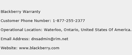 Blackberry Warranty Phone Number Customer Service
