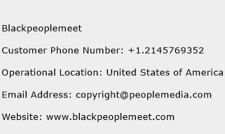 Blackpeoplemeet Phone Number Customer Service