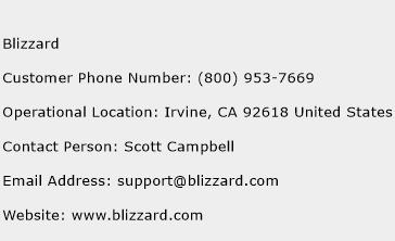Blizzard Phone Number Customer Service