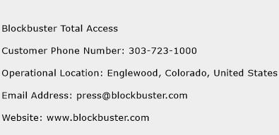 Blockbuster Total Access Phone Number Customer Service