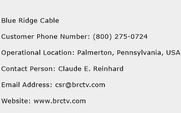 Blue Ridge Cable Phone Number Customer Service
