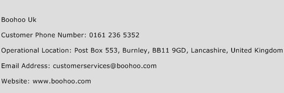 Boohoo Uk Phone Number Customer Service