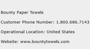 Bounty Paper Towels Phone Number Customer Service