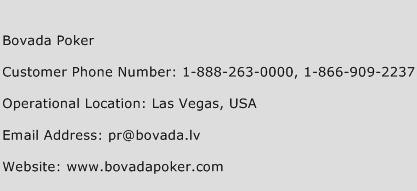 Bovada Poker Phone Number Customer Service