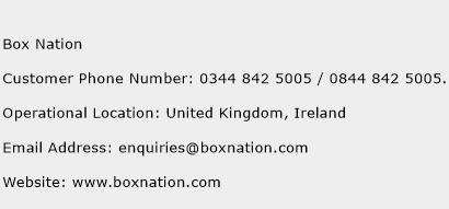 Box Nation Phone Number Customer Service