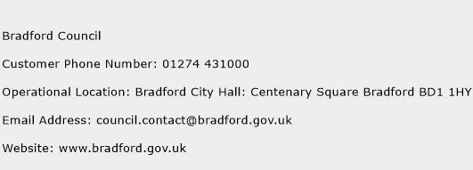 Bradford Council Phone Number Customer Service