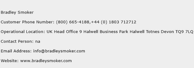 Bradley Smoker Phone Number Customer Service